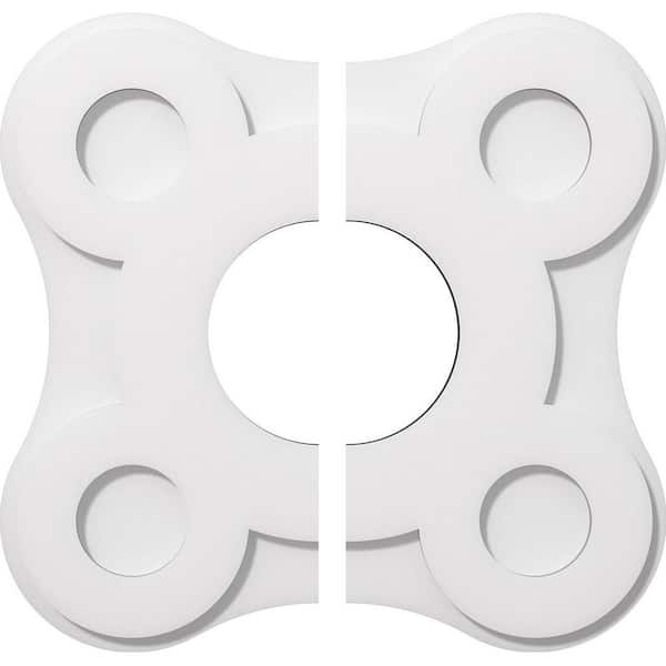 Ekena Millwork 1 in. P X 7 in. C X 20 in. OD X 7 in. ID Luna Architectural Grade PVC Contemporary Ceiling Medallion, Two Piece