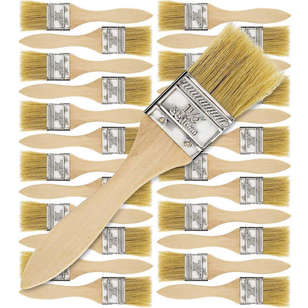 Dracelo 1 in. Flat, 2 in. Flat, 3 in. Flat Paint Brush Set B0018MD600 - The  Home Depot