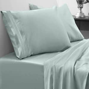 1800 Series 5-Piece Slate Solid Color Microfiber Split King Sheet Set