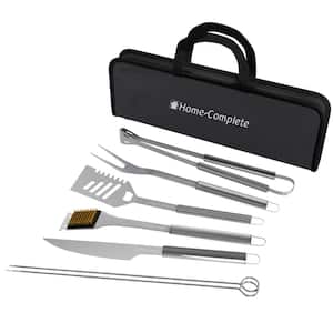 7-Piece Stainless Steel BBQ Grill Tool Set