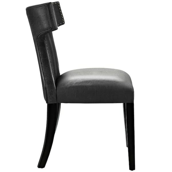Curve Black Vinyl Dining Chair