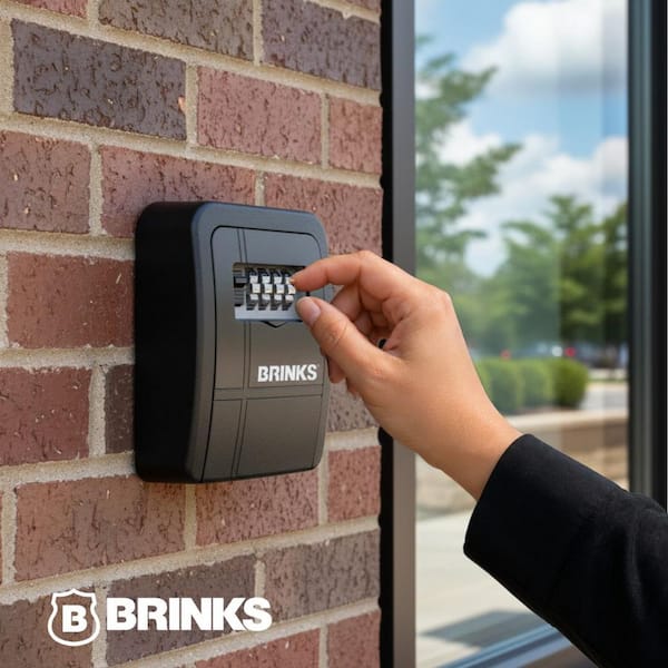 Brinks Lock Box, Wall Mount with Resettable 4-Digit Combination