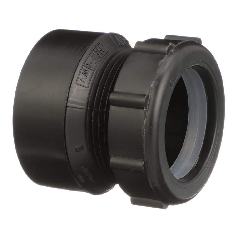 Charlotte Pipe 2 in. ABS DWV Hub x Slip Joint Trap Adapter