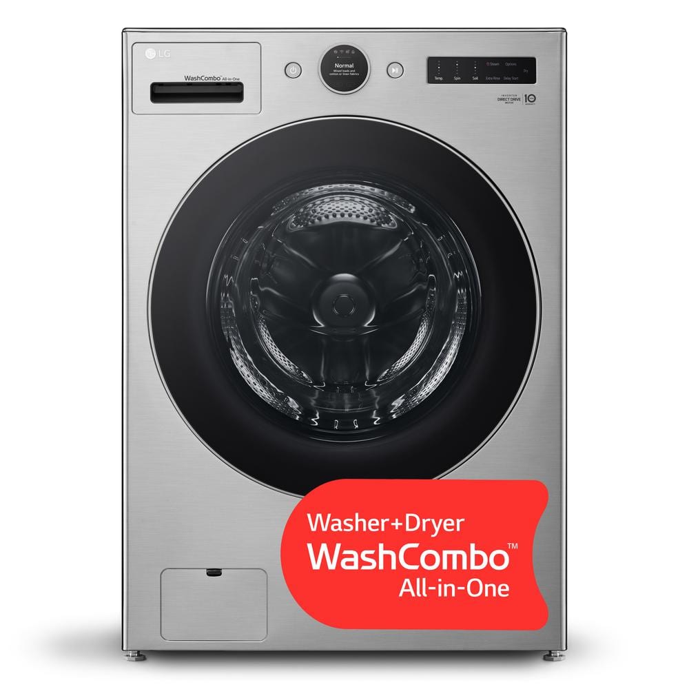 5.0 cu. ft. Mega Capacity Smart Front Load Electric All-in-One Washer Dryer Combo with TurboWash 360 in Graphite Steel -  LG, WM6998HVA