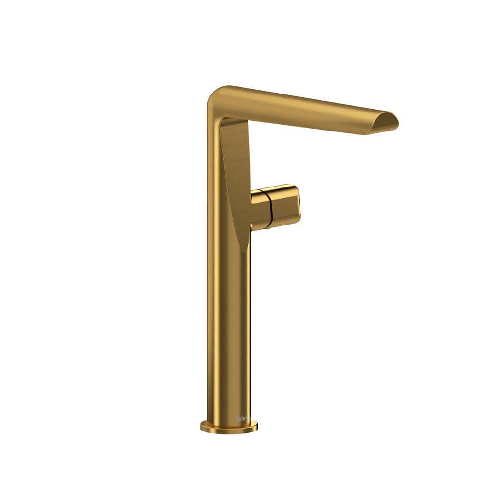 RIOBEL Parabola Single Hole Single-Handle Bathroom Faucet in Brushed ...