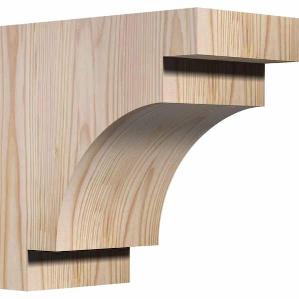 Ekena Millwork 5-1/2 in. x 10 in. x 10 in. Douglas Fir Mediterranean Smooth Corbel