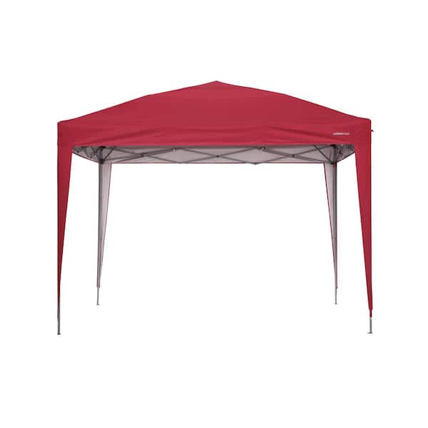 OVASTLKUY 10 ft. x 10 ft. Red Outdoor Instant Shelter Canopy Tent Pop ...