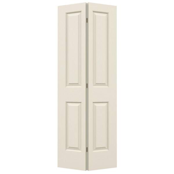 JELD-WEN 24 in. x 80 in. Woodgrain 2-Panel Hollow Core Molded Interior Closet Bi-fold Door