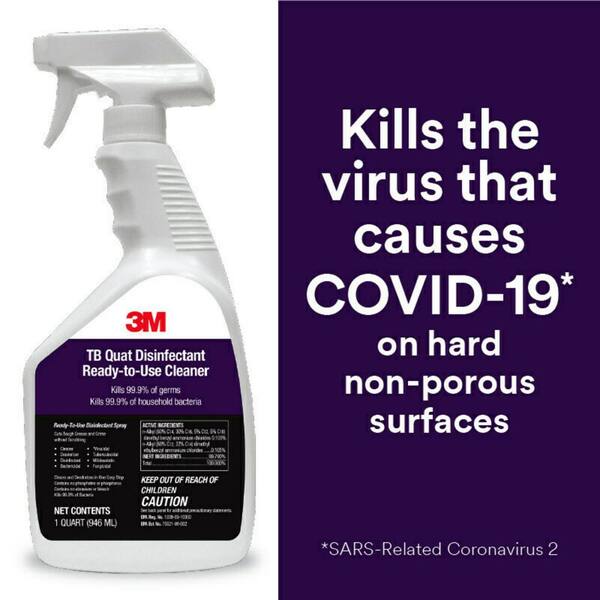 3m 32 Fl Oz Tb Quat Disinfectant Ready To Use Cleaner 1027p The Home Depot