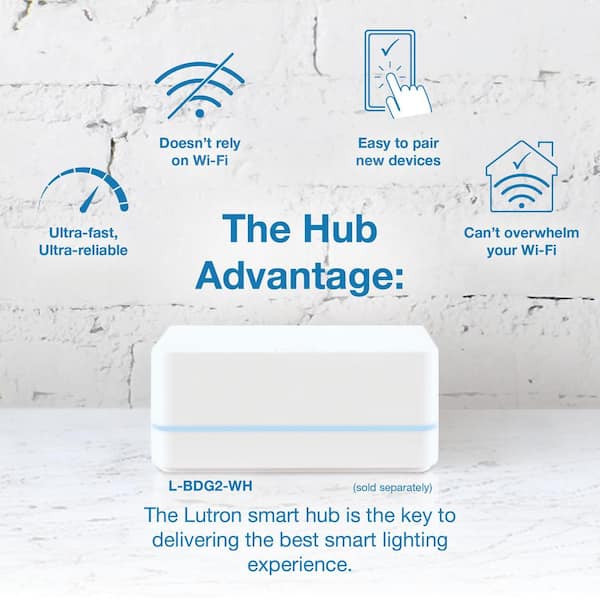 Lutron Caseta Smart Lighting Dimmer Switch for ELV Bulbs, 250-Watt LED Bulbs, Light Almond (PD-5NE-LA)