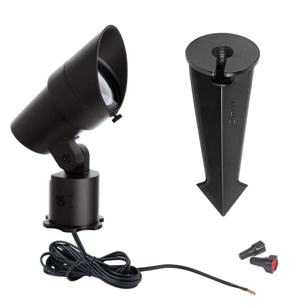 Black Aluminum LED Landscape Spotlight
