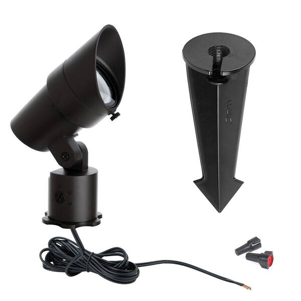 cijfer honing Klokje WAC LANDSCAPE Accent 1330 Lumens Black Low Voltage LED Outdoor Spotlight  with IP66 Rated and 3000K LED 5011-30BK - The Home Depot
