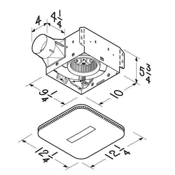 Easy to Install 80 CFM Bathroom Exhaust Fan with LED Clean Cover, ENERGY STAR Easy to Install 80 CFM Bathroom Exhaust Fan with LED Clean Cover, ENERGY STAR