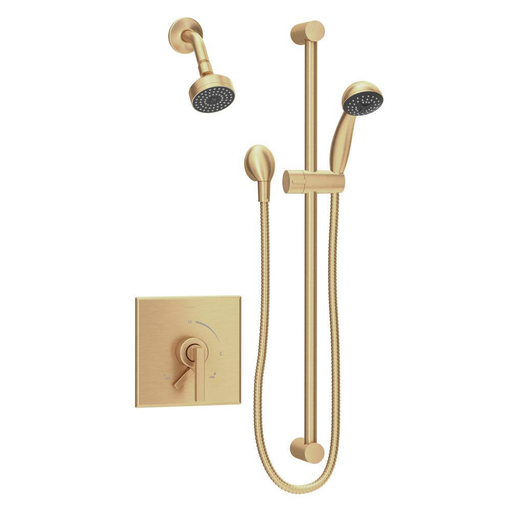 Symmons Duro 1Handle Shower Trim Kit with Hand Shower in Brushed