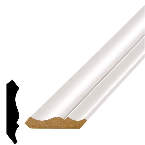 Alexandria Moulding WM 51 9/16 in. x 3-1/4 in. x 96 in. Primed Medium Density Fiberboard Crown Moulding