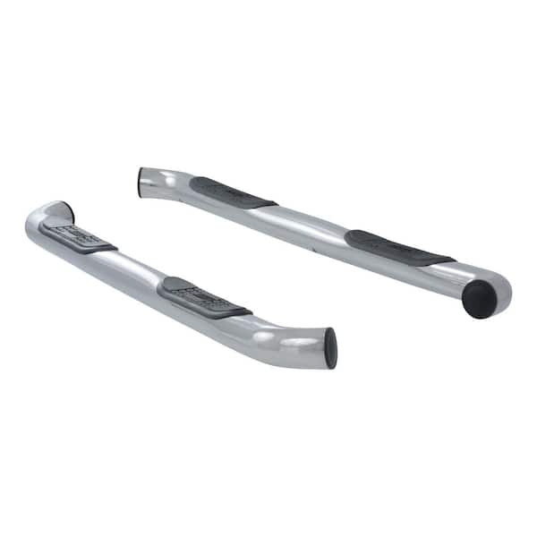 Aries 3-Inch Round Polished Stainless Steel Nerf Bars, No-Drill, Select Toyota Tacoma