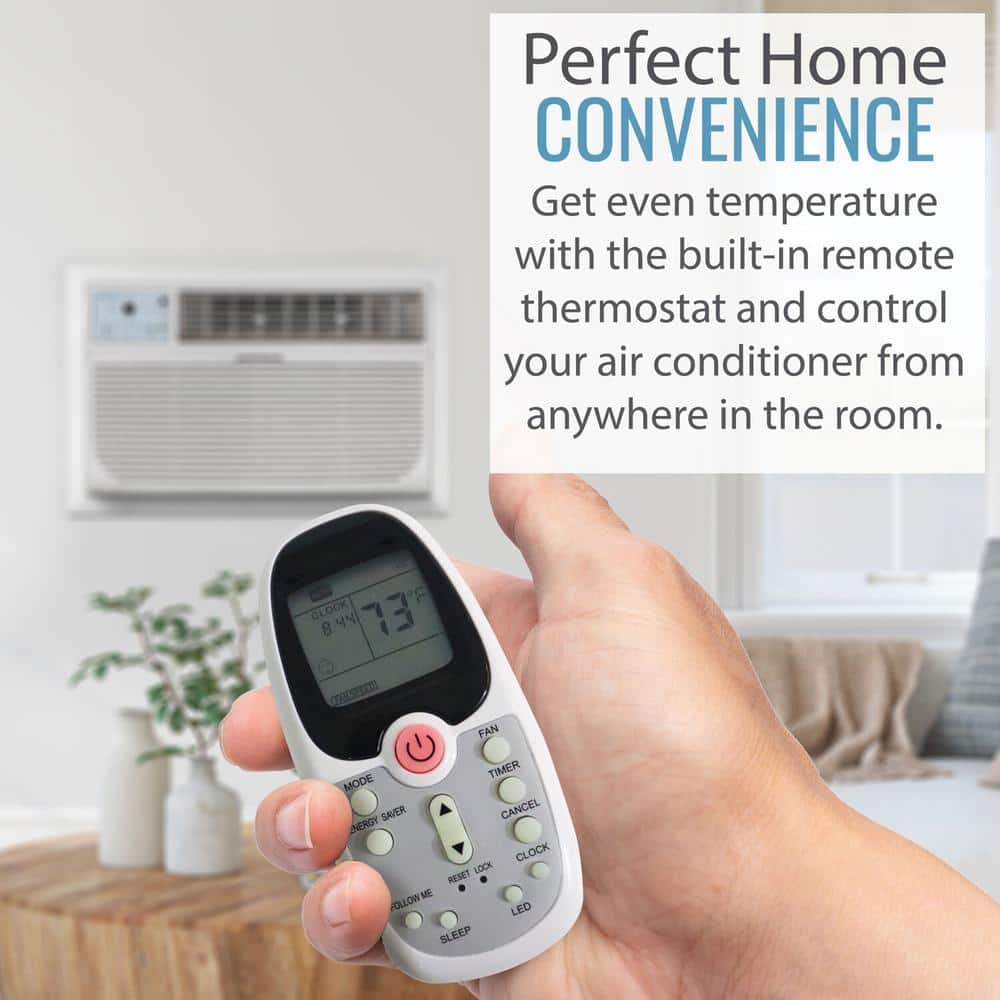Keystone 12,000 BTU White Through-the-Wall Air Conditioner with Remote