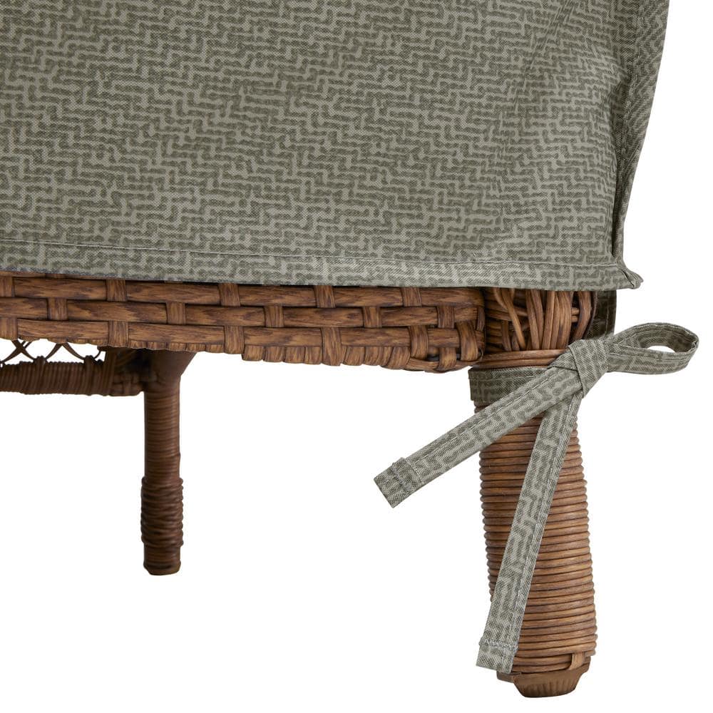 Water-Resistant Moon Rock Outdoor Sofa Cover with Duck Dome