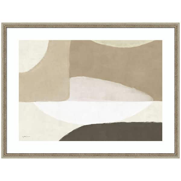 Castellan "Abstract Neutral" by Gabrielly Guedes Abstract Framed Art Print 32 in. x 42 in.