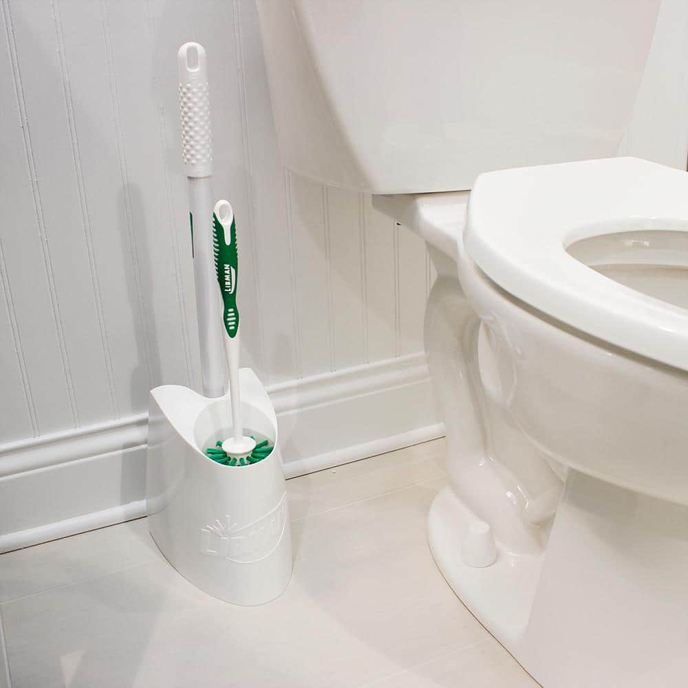Libman Green and White Polypropylene Toilet Brush and Plunger Set