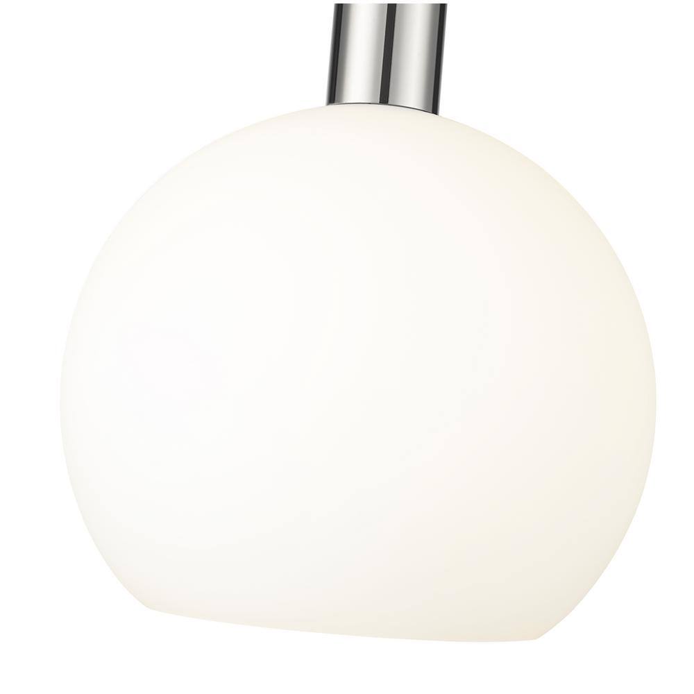 Sleek Mid-Century Modern Polished Nickel Globe Pendant Light