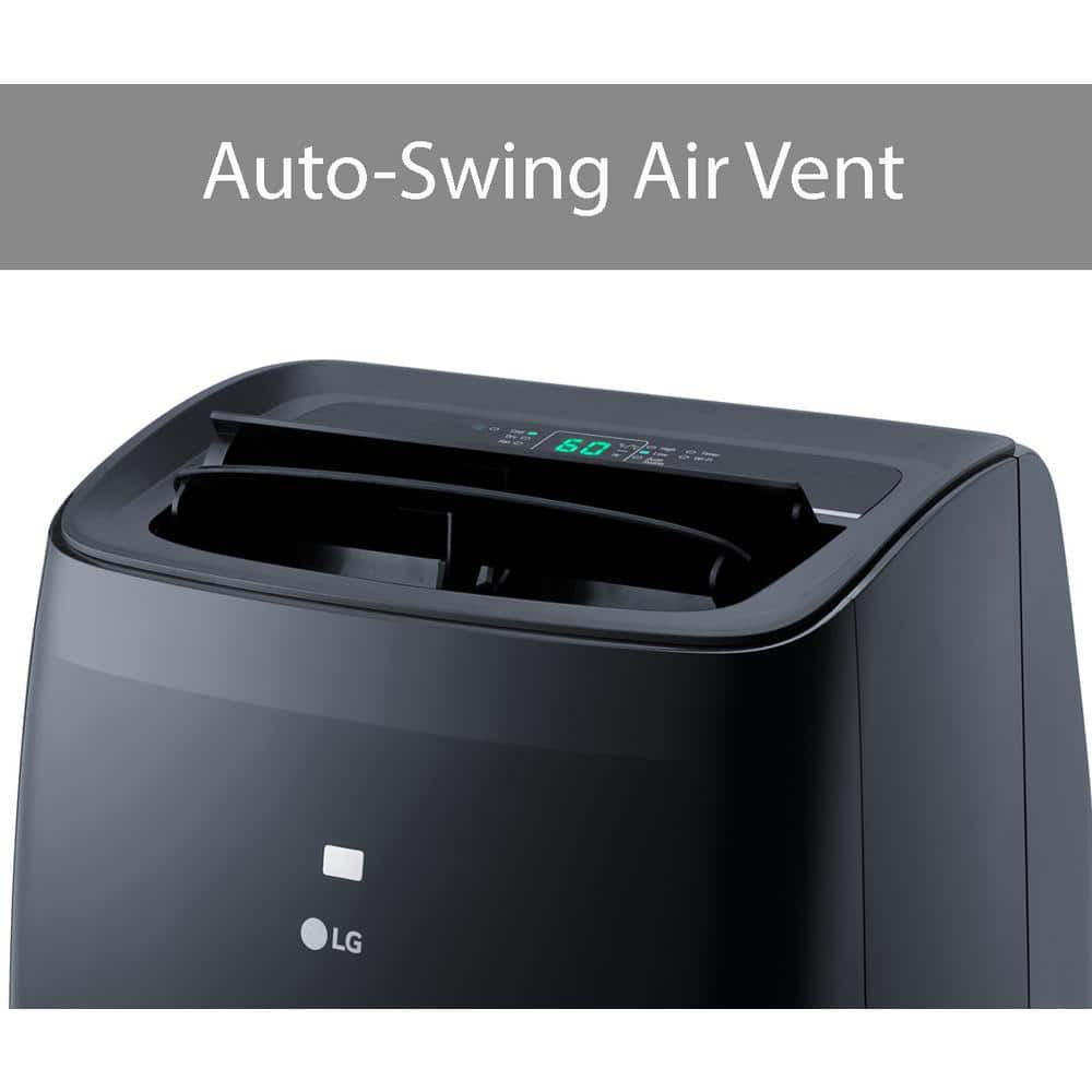 LG 10,000 BTU Black Smart Wi-Fi Portable Air Conditioner with Heater