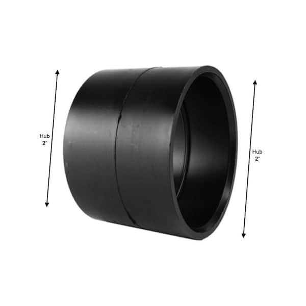 Charlotte Pipe 2 in. ABS DW Hub x Hub Coupling ABS001000800HD