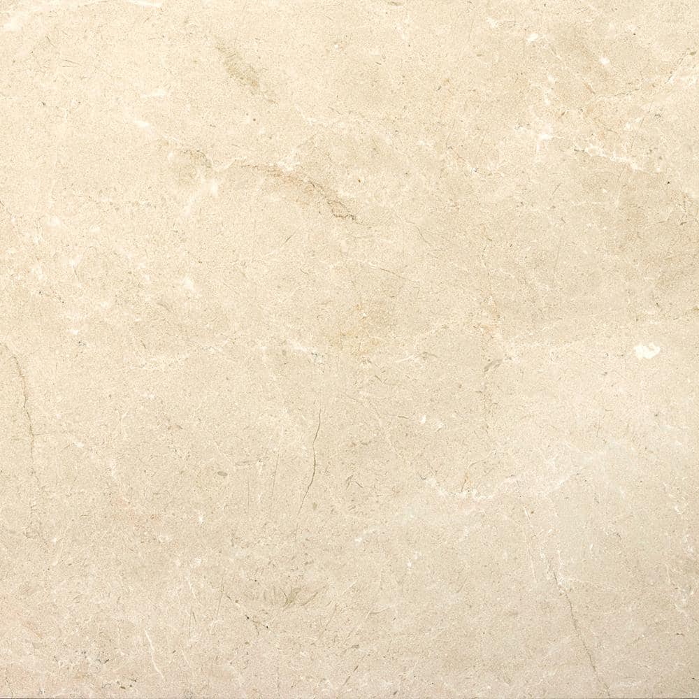 Crema Marfil 18'' x 18'' Polished Marble Look Tile