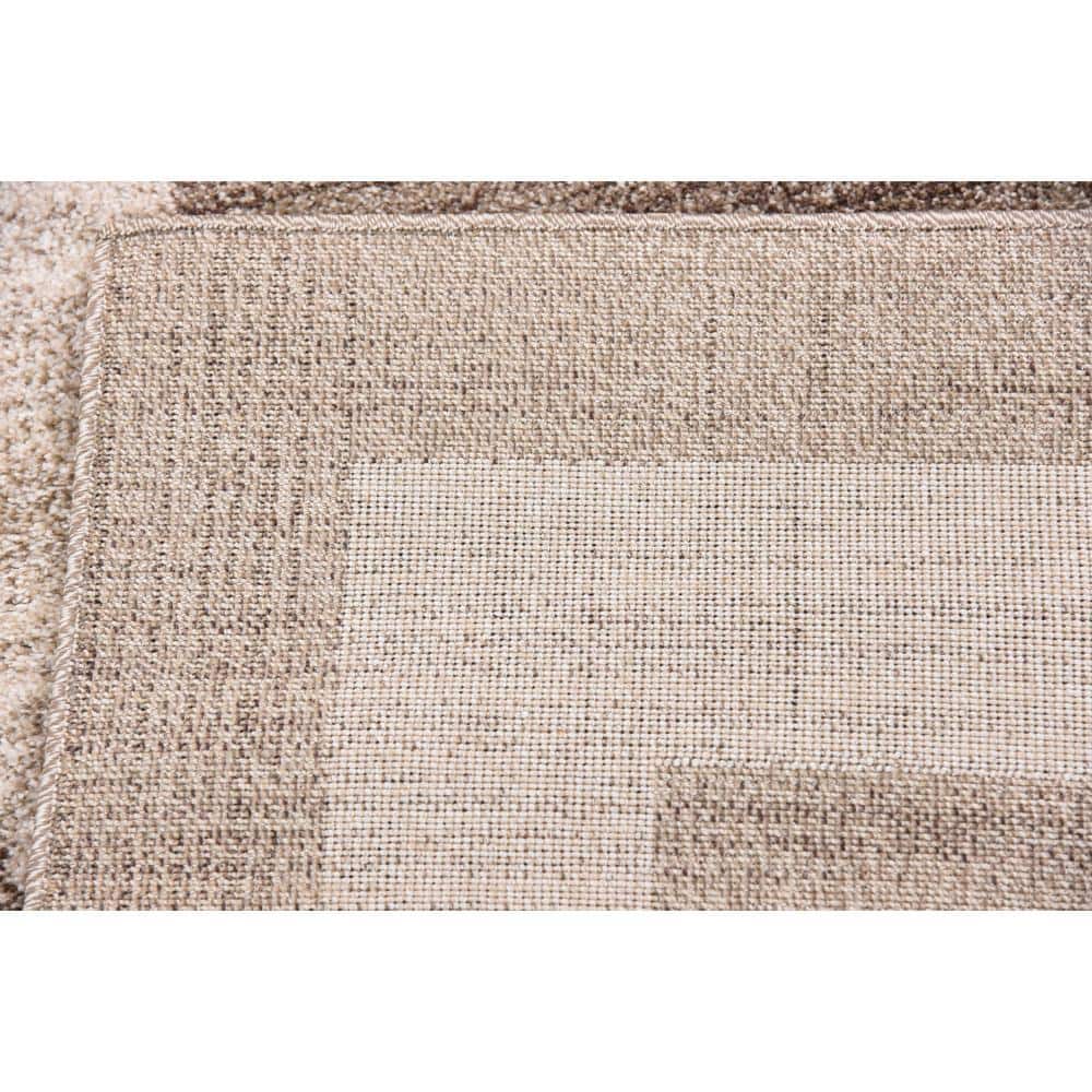 Luxe Reversible Tufted 6' x 9' Light Brown Synthetic Area Rug