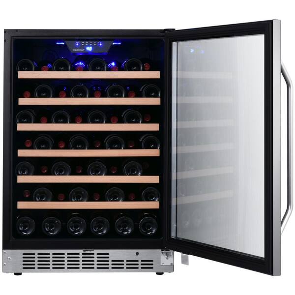 Edgestar 53 Bottle 24 In Built In Single Zone Wine Cooler Cwr532sz The Home Depot