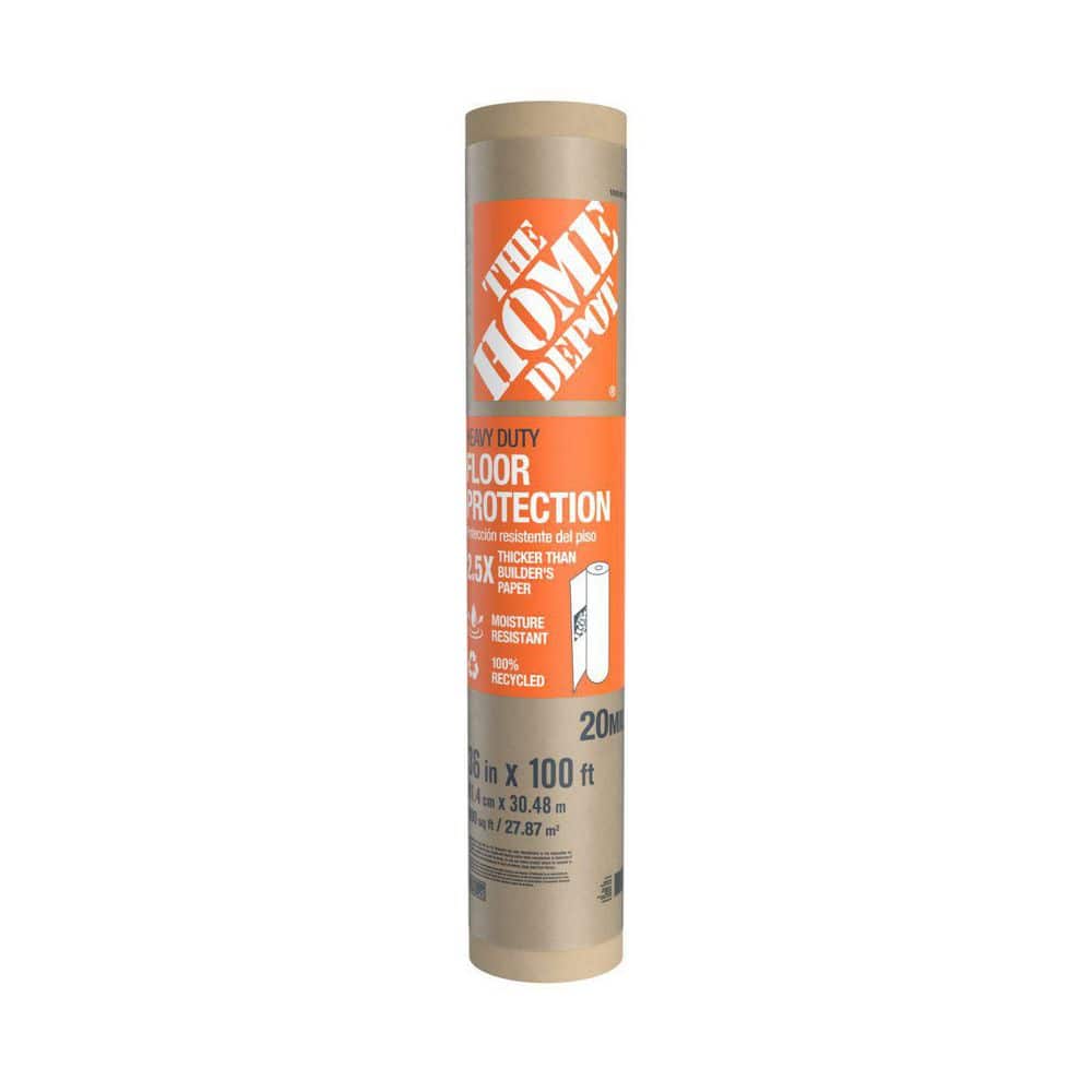 The Home Depot 35 in. x 100 ft. Heavy Duty Floor Protection Drop Cloth