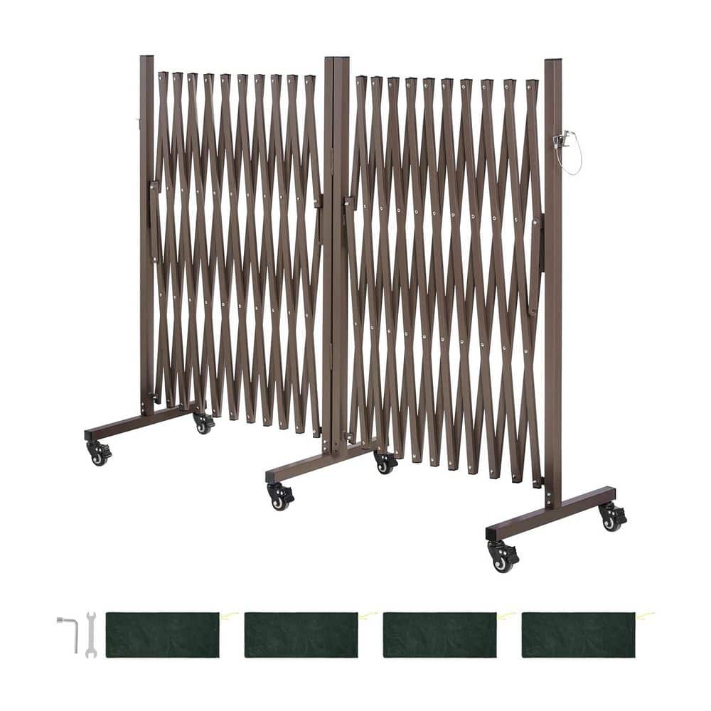 Double Expandable Barricades, 322.05 in. L x 46.85 in. H Metal Expandable Security Barrier, 0-180° Rotatable Barricade price history on PriceWatchPro