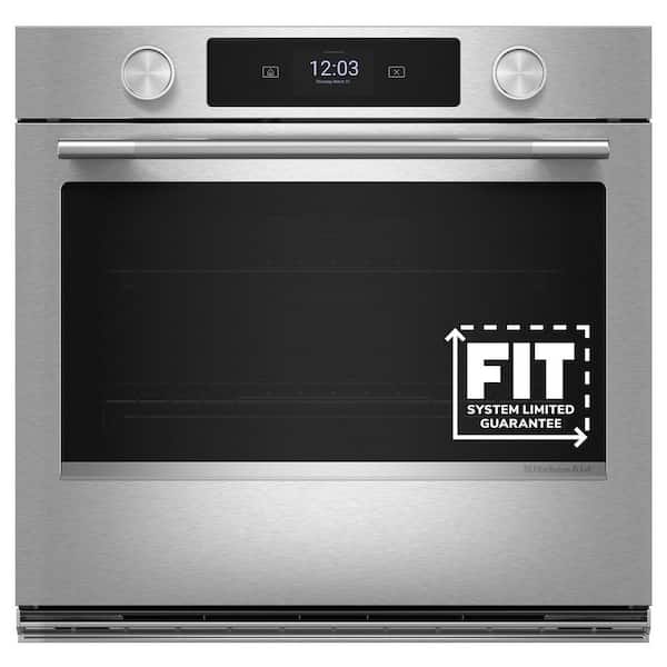 30 in. Single Electric Wall Oven with True Convection Self-Cleaning in PrintShield Stainless