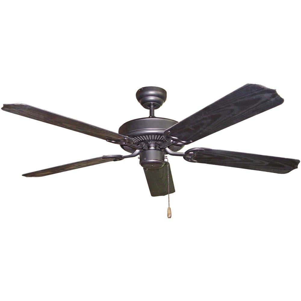 Volume Lighting 52 in. Outdoor Black Ceiling Fan