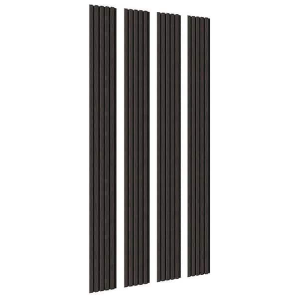 0.79 in. x 8 in. x 96 in. Smoky Walnut Wood Slat Acoustic Panels, MDF Decorative Wall Paneling (4-Piece)