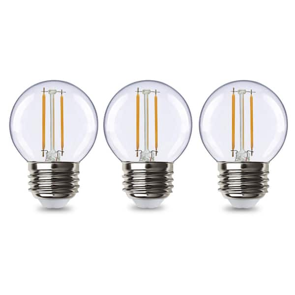 25-Watt Equivalent G16.5 Dimmable ENERGY STAR CEC LED Filament Light Bulb Soft White (3-Pack)