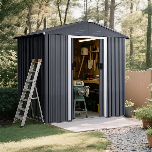 Nuu Garden 6 ft. x 4 ft. Metal Outdoor Backyard Garden Storage