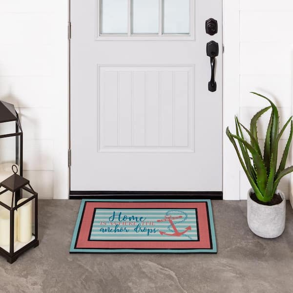 Home Anchor Multi 18 in. x 30 in. Recycled Rubber Indoor/Outdoor Door Mat
