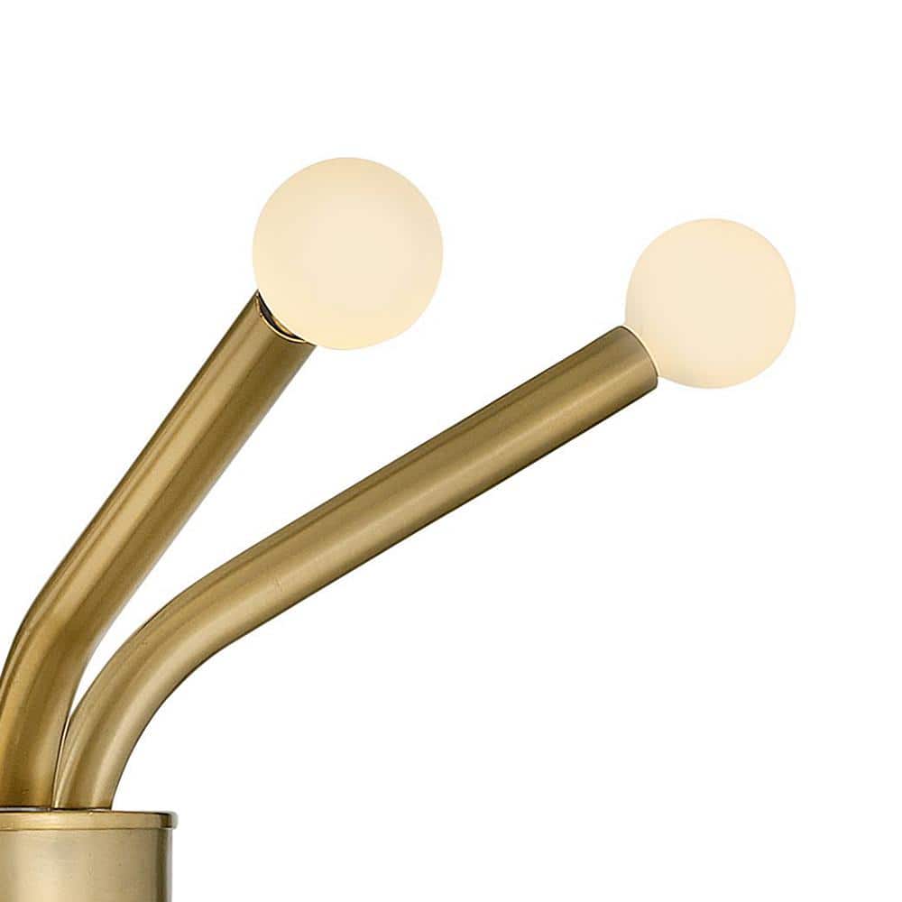 Lacquered Brass 10-Light Sputnik Chandelier with LED Bulbs