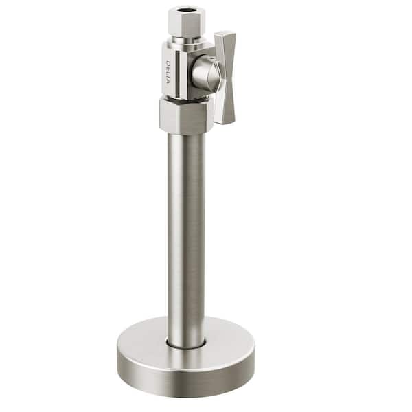 1/2 in. x 7.56 in. L Stainless Brass Straight Supply Stop Valve