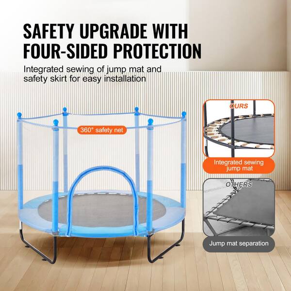VEVOR 60 in. Kids Trampoline 5ft. Indoor Outdoor Trampoline