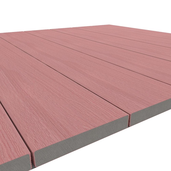 NewTechWood 1 in. x 6 in. x 8 ft. Seoul Pink Solid Composite
