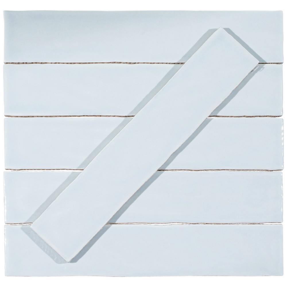 Magnet Blue Glossy Ceramic 2x10 Subway Tile