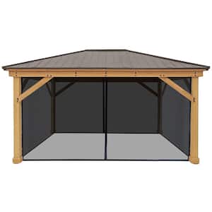 Mosquito Mesh Kit to fit Meridian 12 ft. x 16 ft. Gazebo with UV resistant Phifer Material and Easy Glide Tracks