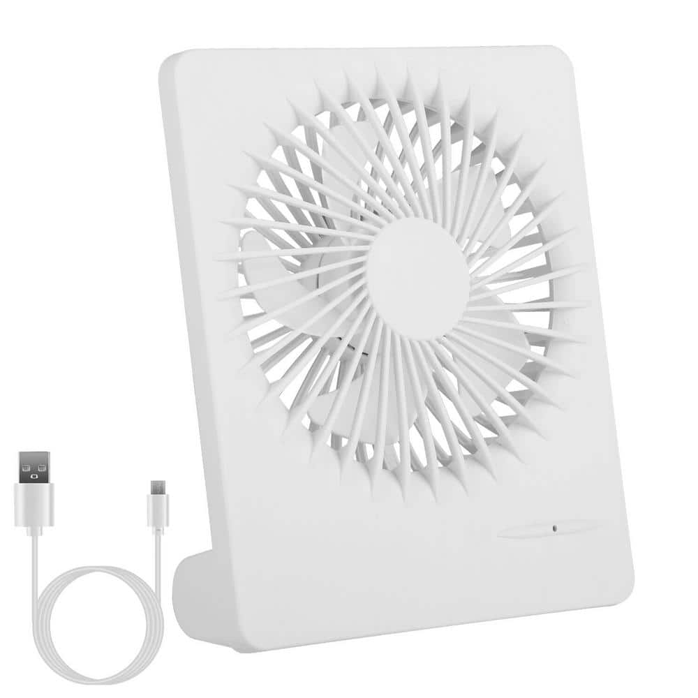 Sleek & Modern Outlook Mini Portable Micro-USB Powered 5 in. 3 fan speeds D