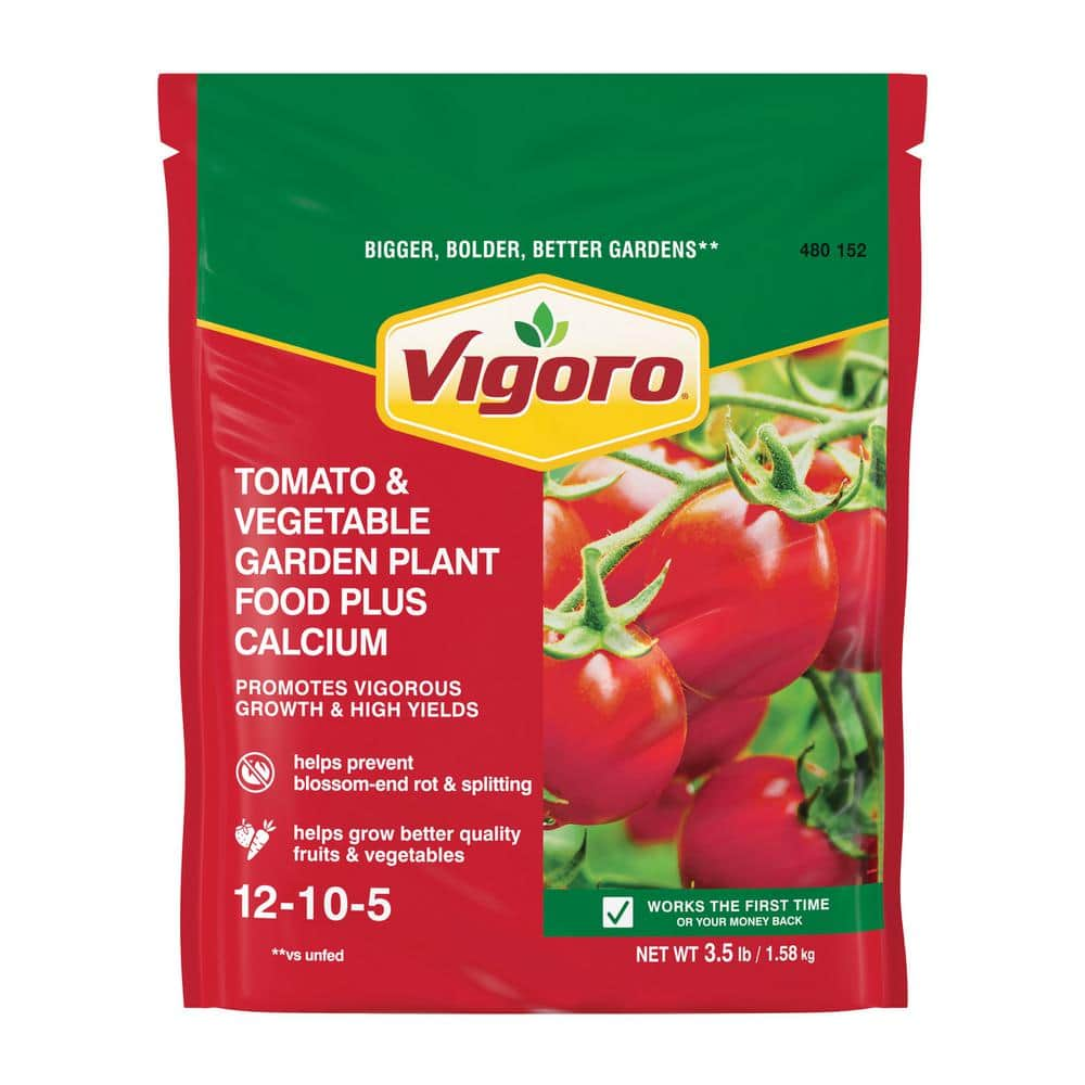 Vigoro 3.5 lb. All Season Tomato and Vegetable Garden Plant Food Plus  Calcium (12-10-5) 124346 - The Home Depot