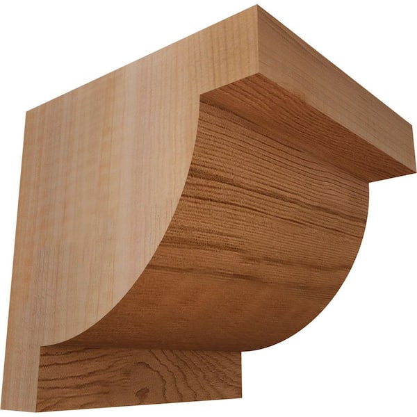 Ekena Millwork 5-1/2 in. x 6 in. x 6 in. Western Red Cedar Alpine Smooth Corbel