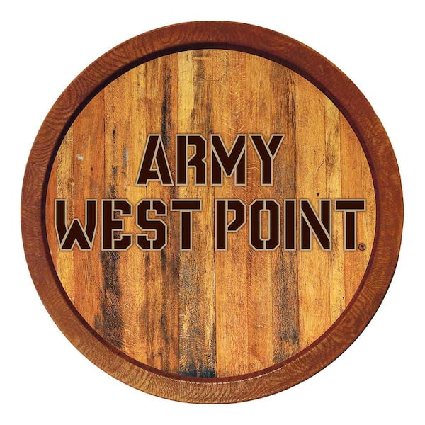 The Fan-Brand 20 in. Army Black Knights "Faux" Barrel Plastic Decorative Sign