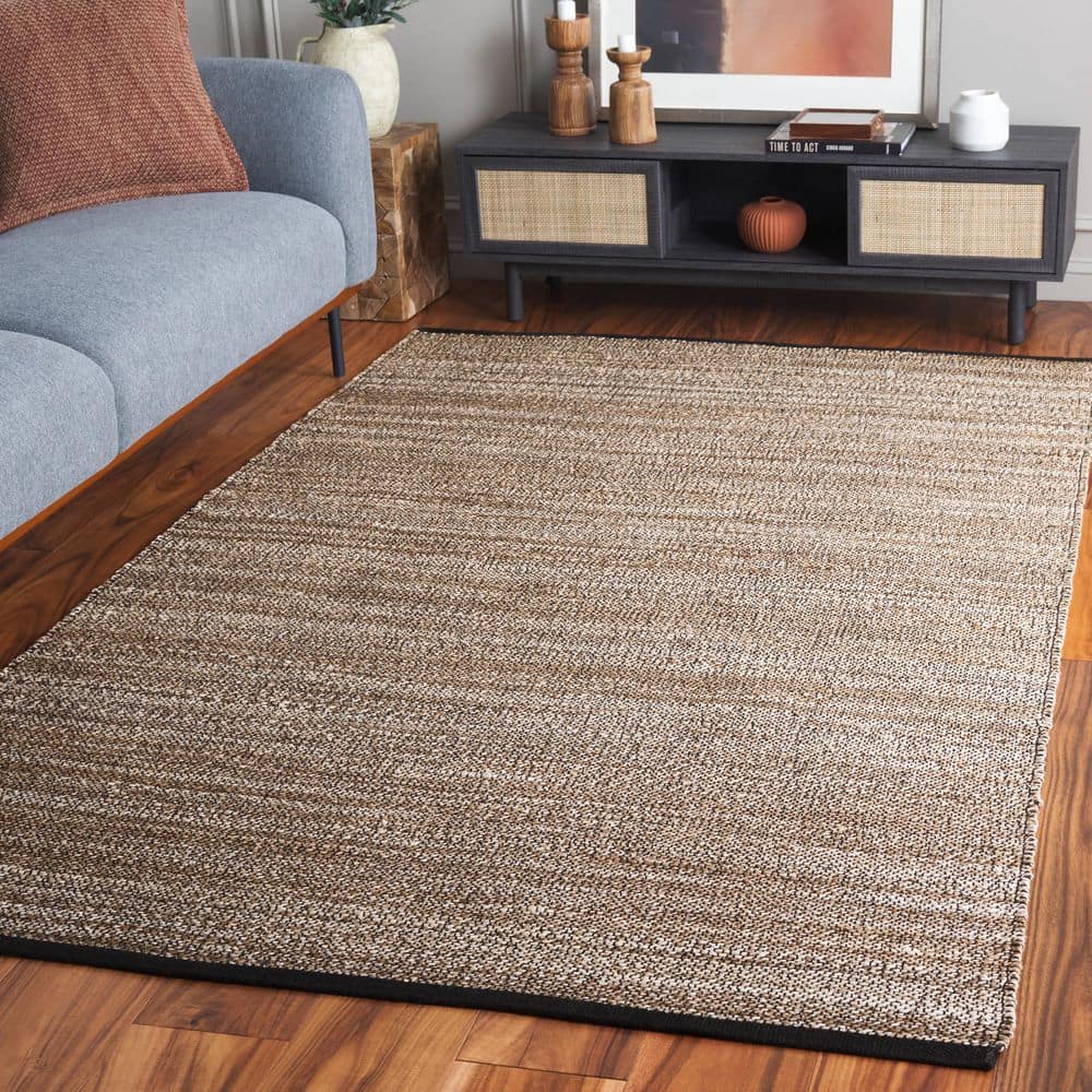 Natural Fiber 5 ft. x 8 ft. Taupe/Bleach Marle Woven Striped Area Rug price history on PriceWatchPro