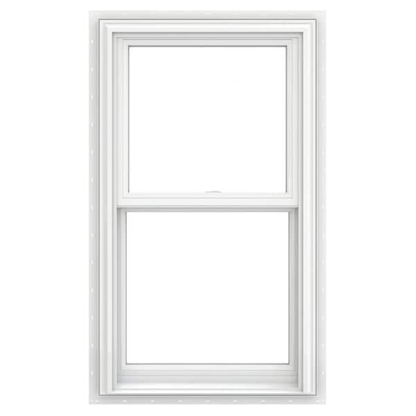 V-2500 Series 29.5 in. x 48 in. Double Pane Double Hung Vinyl Low-E White Nail Fin Frame New Construction Window